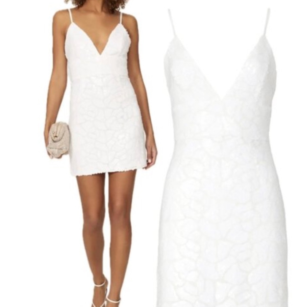 Hutch White Spaghetti Strap Mini Dress